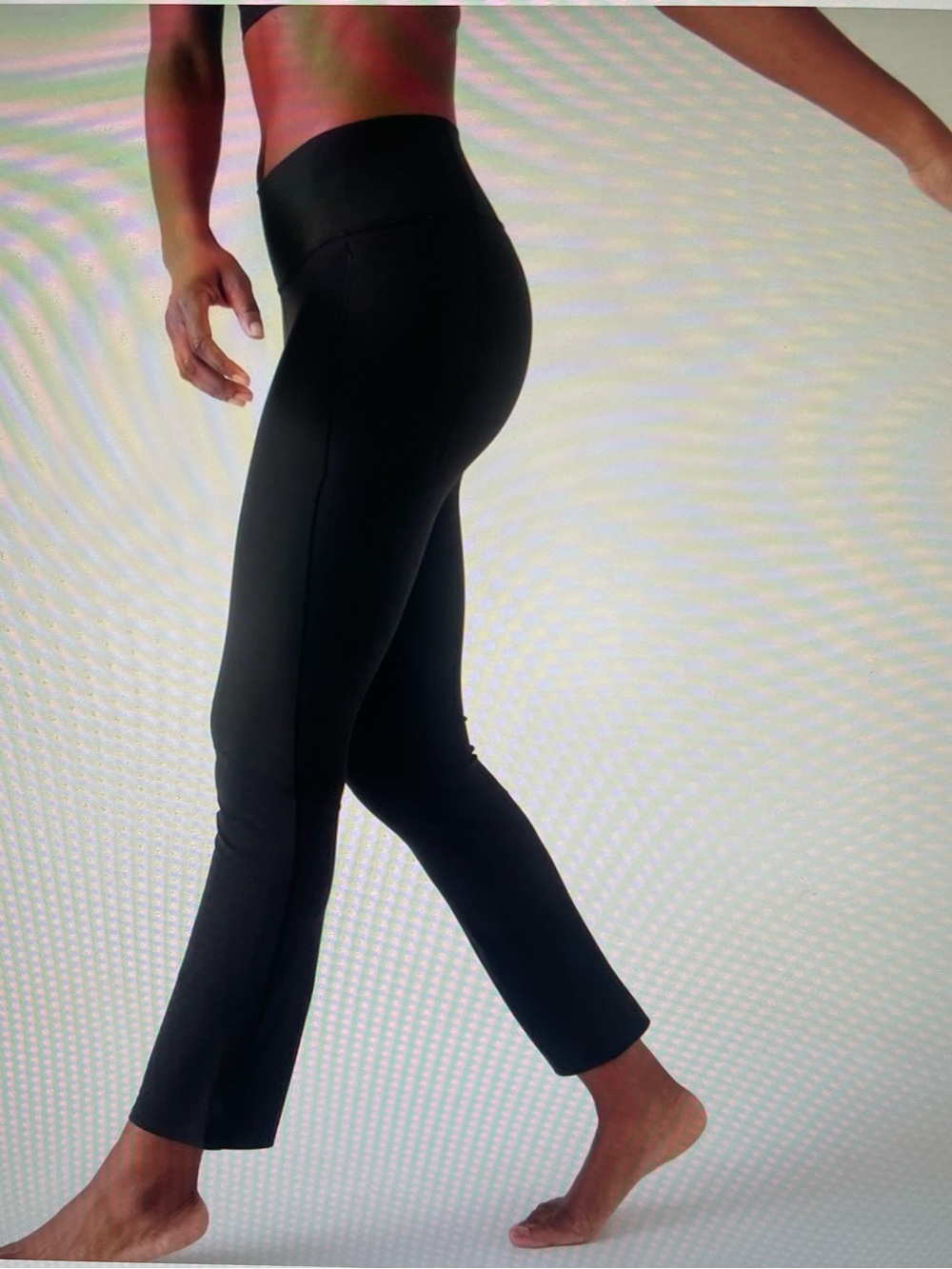 Athleta Transcend Stash Crop Straight Leg Pants, Black, Size Large Petite (LP) - Picture 9 of 11